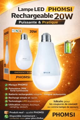Lampe Led Rechargeable 20w 1